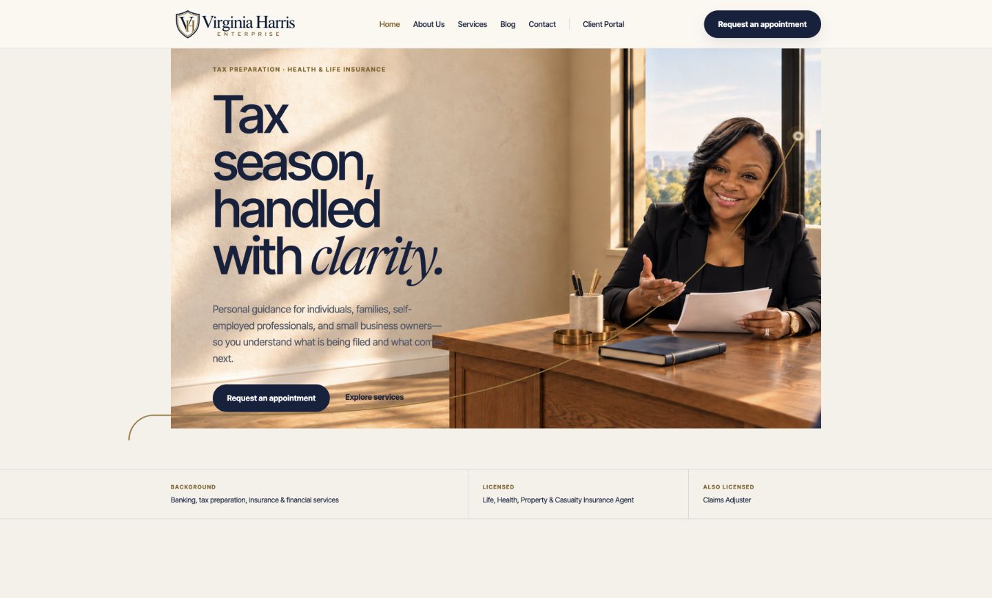 Virginia Harris Enterprise website preview